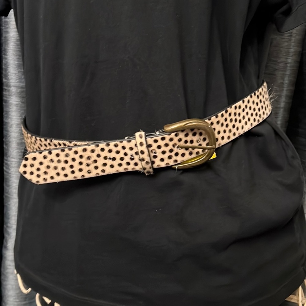 FREE PEOPLE ANIMAL PRINT - LEOPARD SIZE 42 from buckle to tip